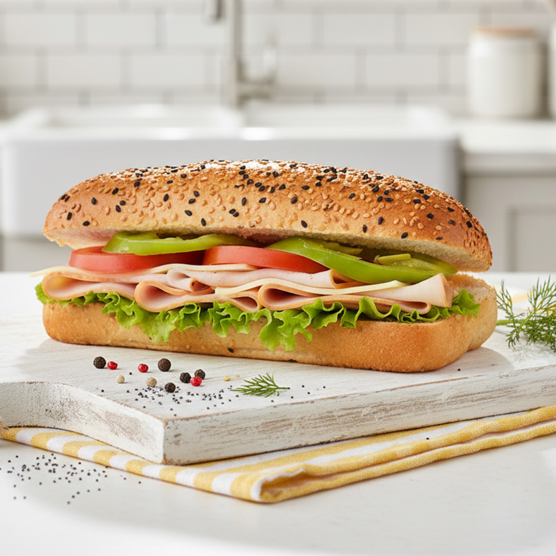 Taze Panini Hindi Füme Sandviç